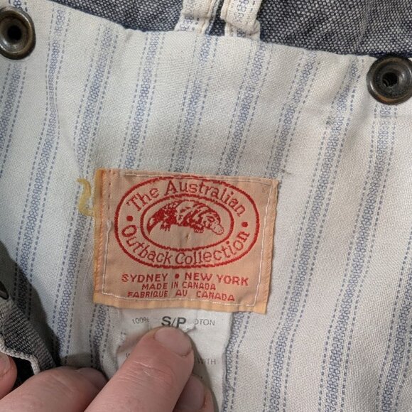 Vintage The Australian Outback Collection grey Denim Duster Jacket Women Small - Picture 9 of 15